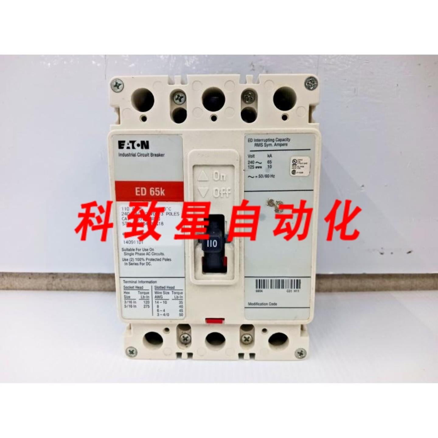 工业配件110安培断路器3极240VAC65KA ED3110BP10