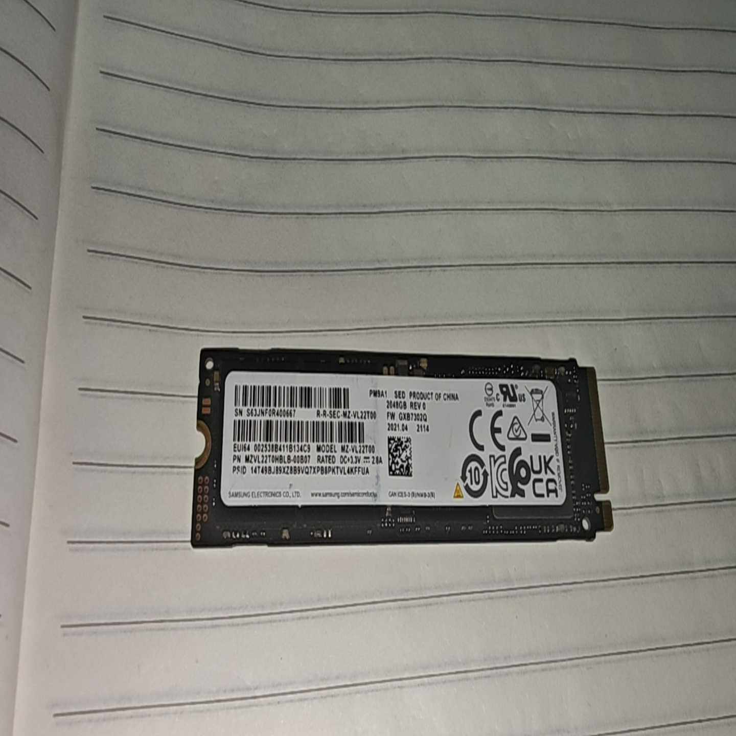 三星MZVL22T0HBLBPM9A1M.2Nvme--议价商品