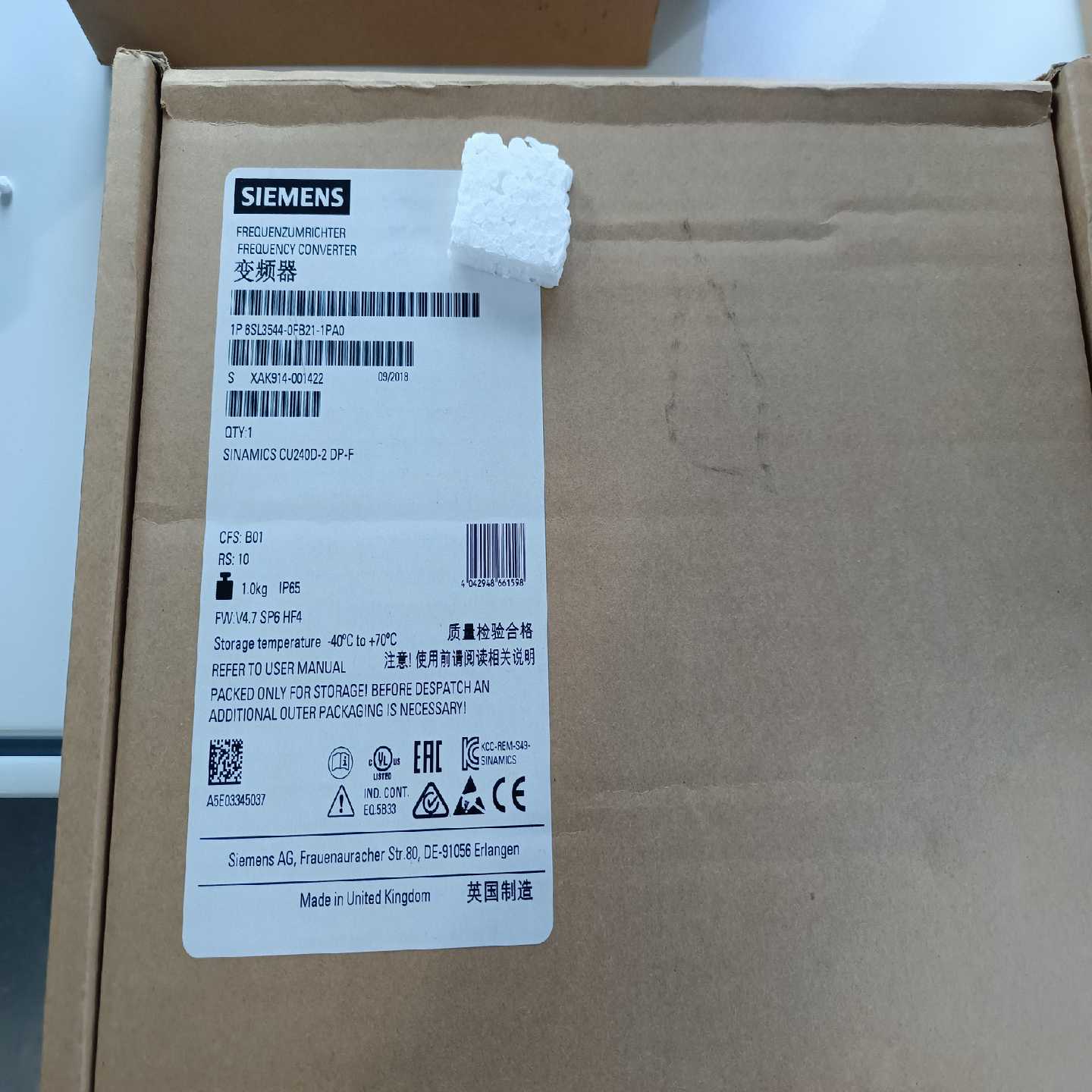 【议价】6SL3544-0FB21-1PA0G120DCU24适用