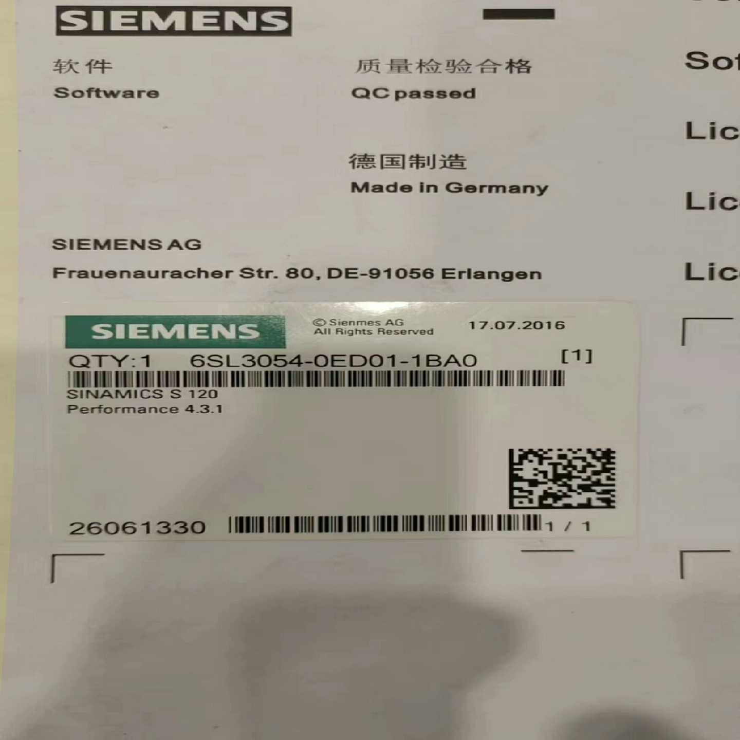 6SL3054-0ED01-1BA0储存卡未拆封议价