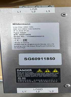 【议价】Wildermann滤波器SQ210430适用