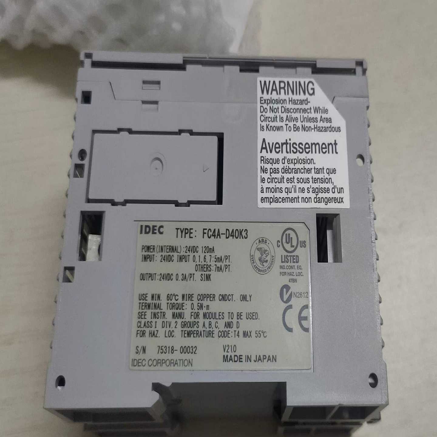 和泉PLC模块FC4A-D40K3 不带包装盒子~询价