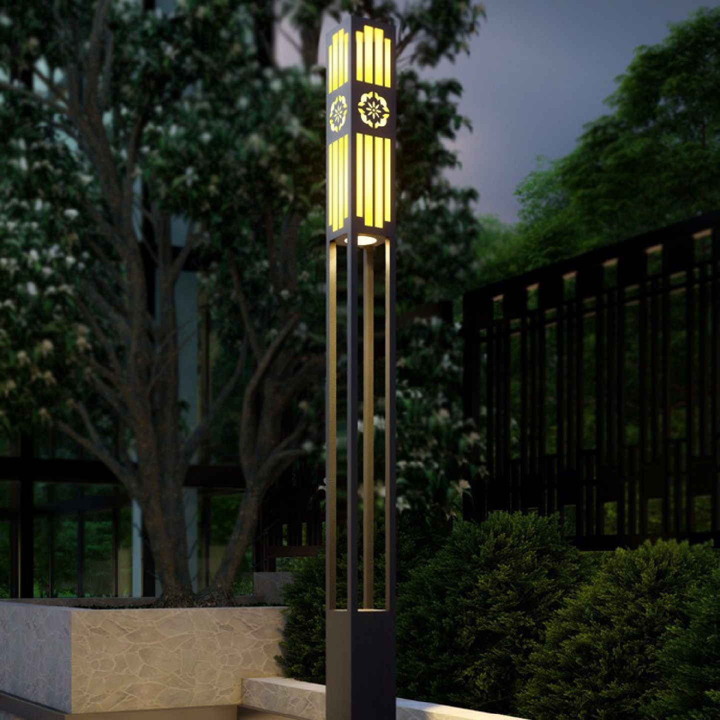 顺馨户外3m防水庭院灯壁灯草坪灯太阳能接电LED高杆小区庭院景