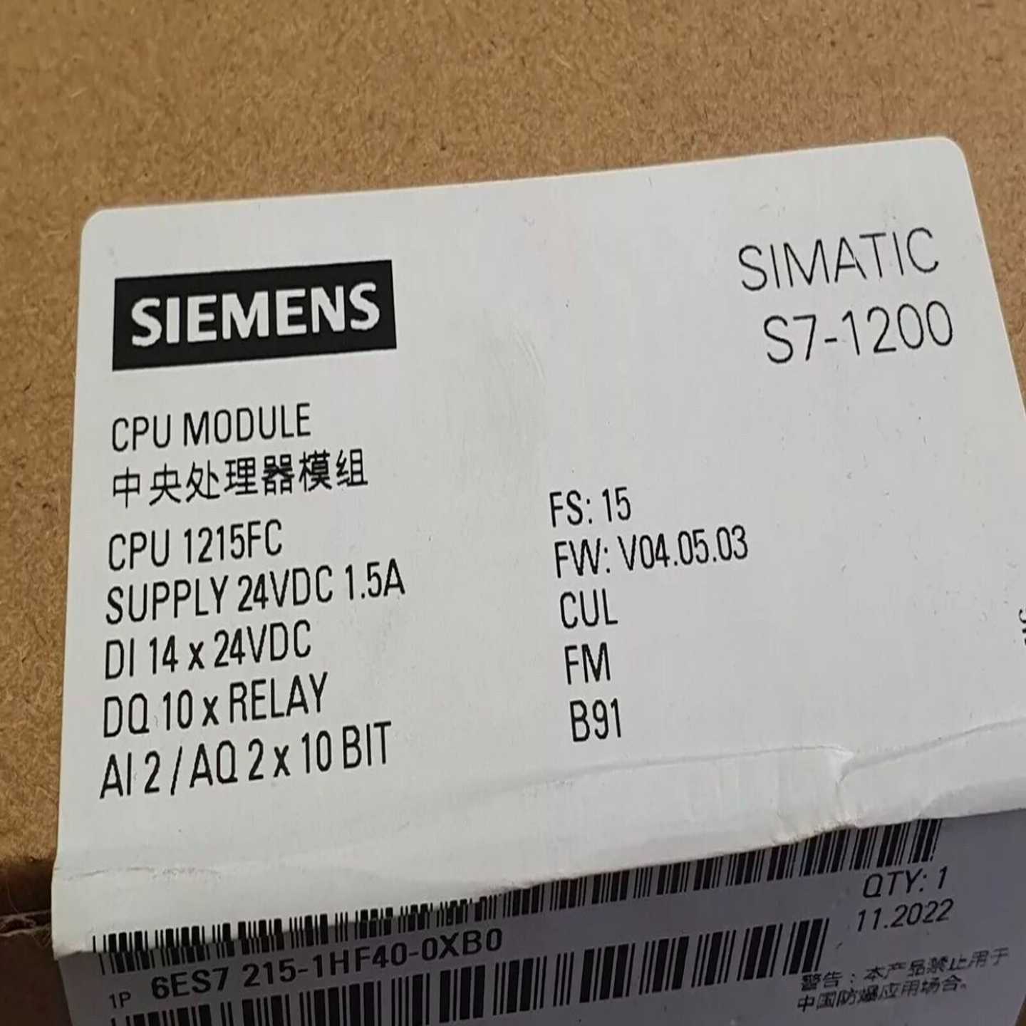 西门子6ES7215-1HF40-0XB0--议价商品