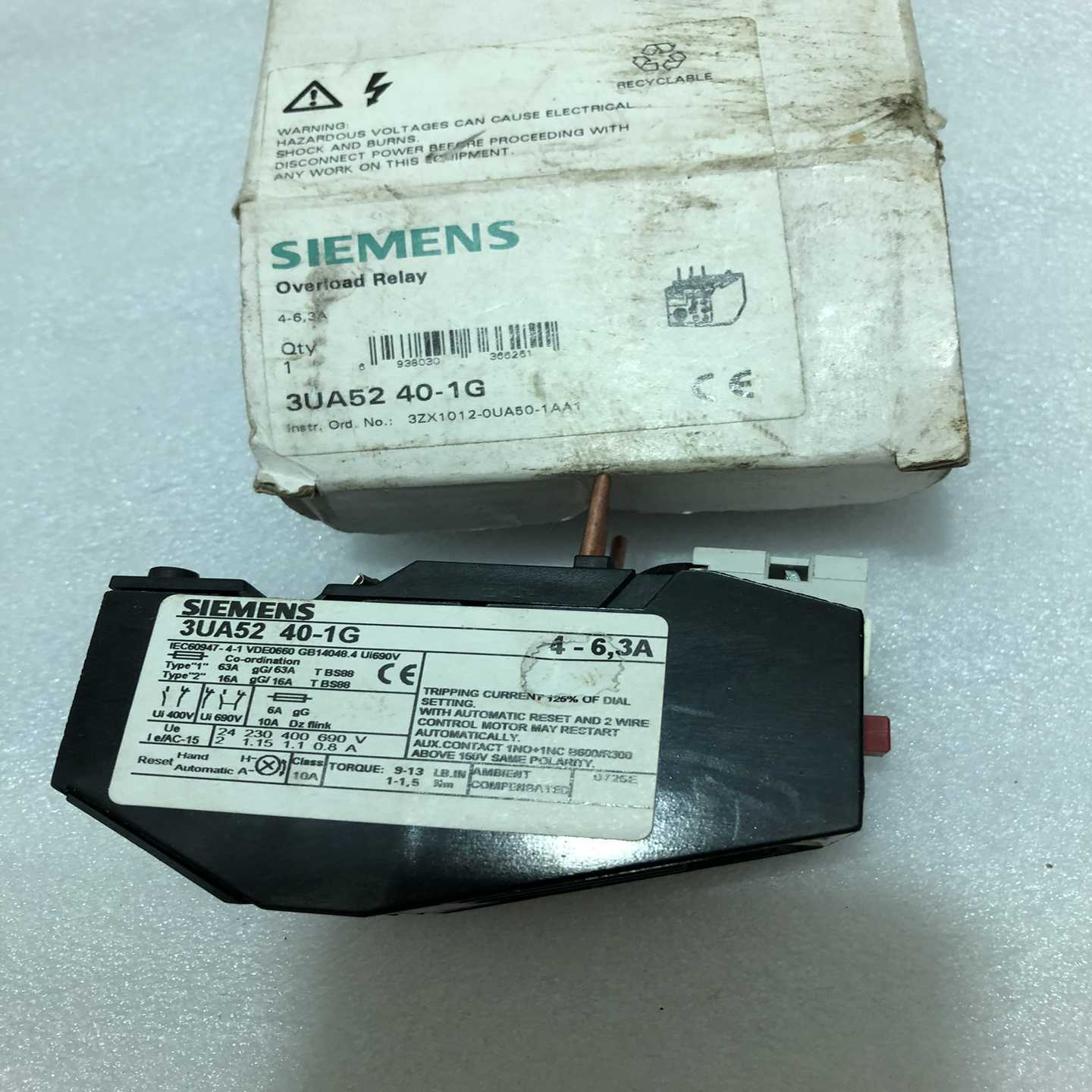 3UA52热过载继电器40-1G(4-6.3A)询价