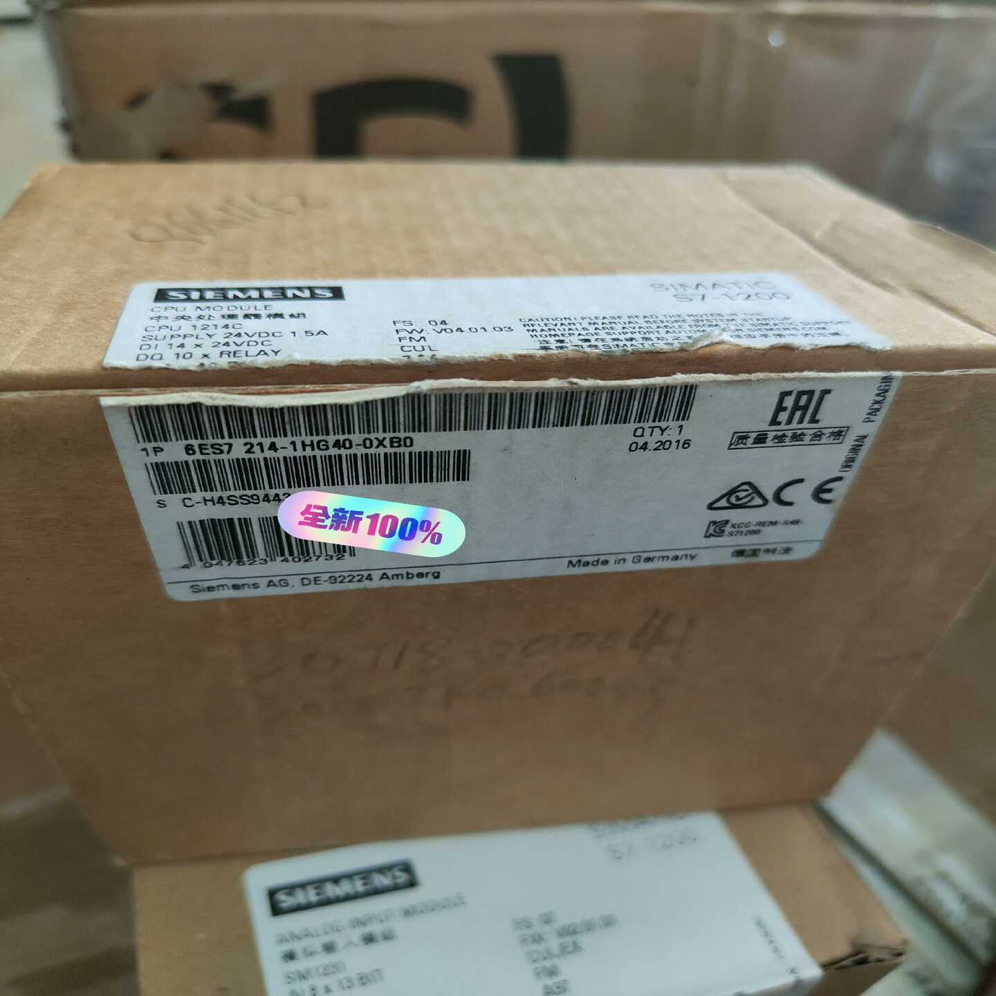 【议价】6ES7214-1HG40-0XB0仅拆封适用