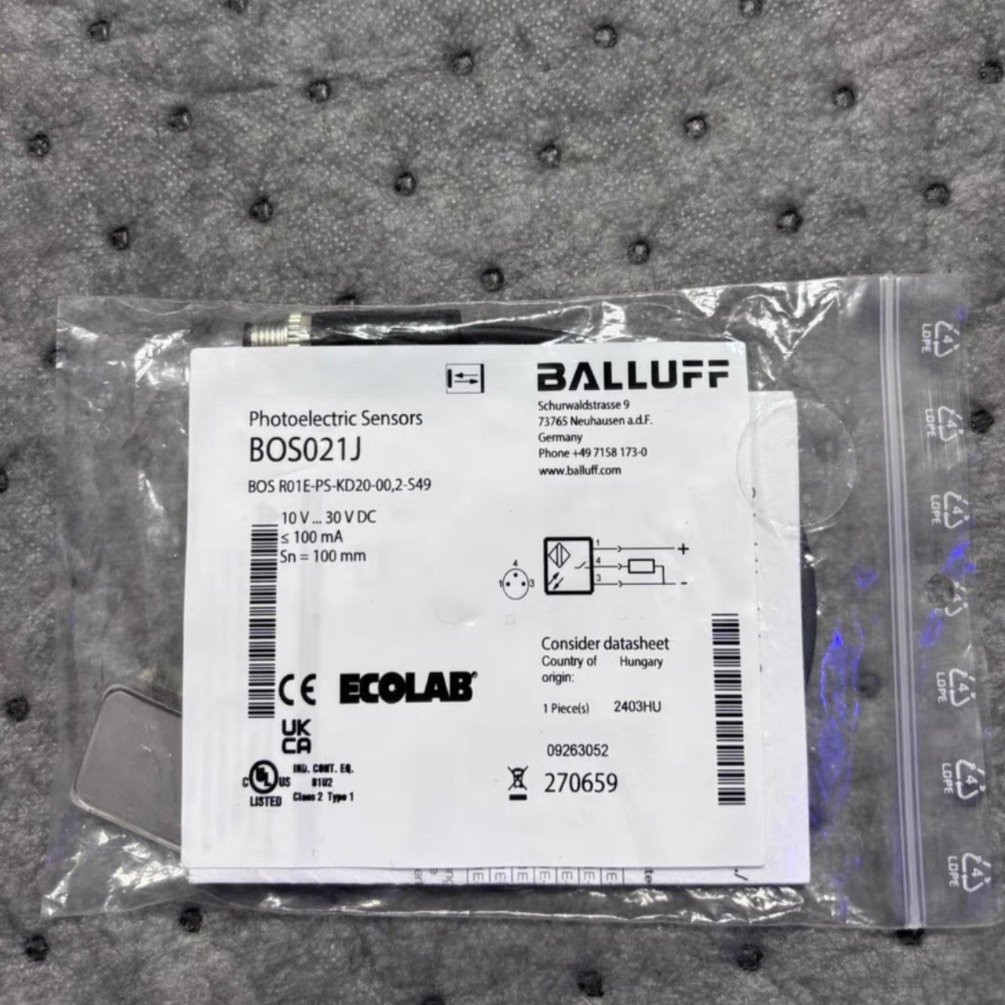 售前询价巴鲁夫BOS021J BOS R01E-PS-KD20-002-S49