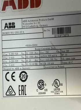 （洋洋设备）ABBDCS800系列直流流调速，DCS800-S01-15