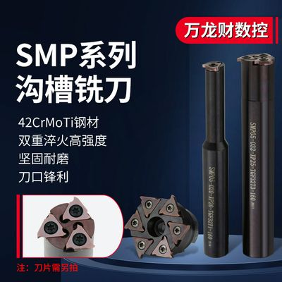 加工中心浅沟槽铣刀SMP05内孔卡簧槽铣刀内环形T型槽铣刀杆铣刀盘