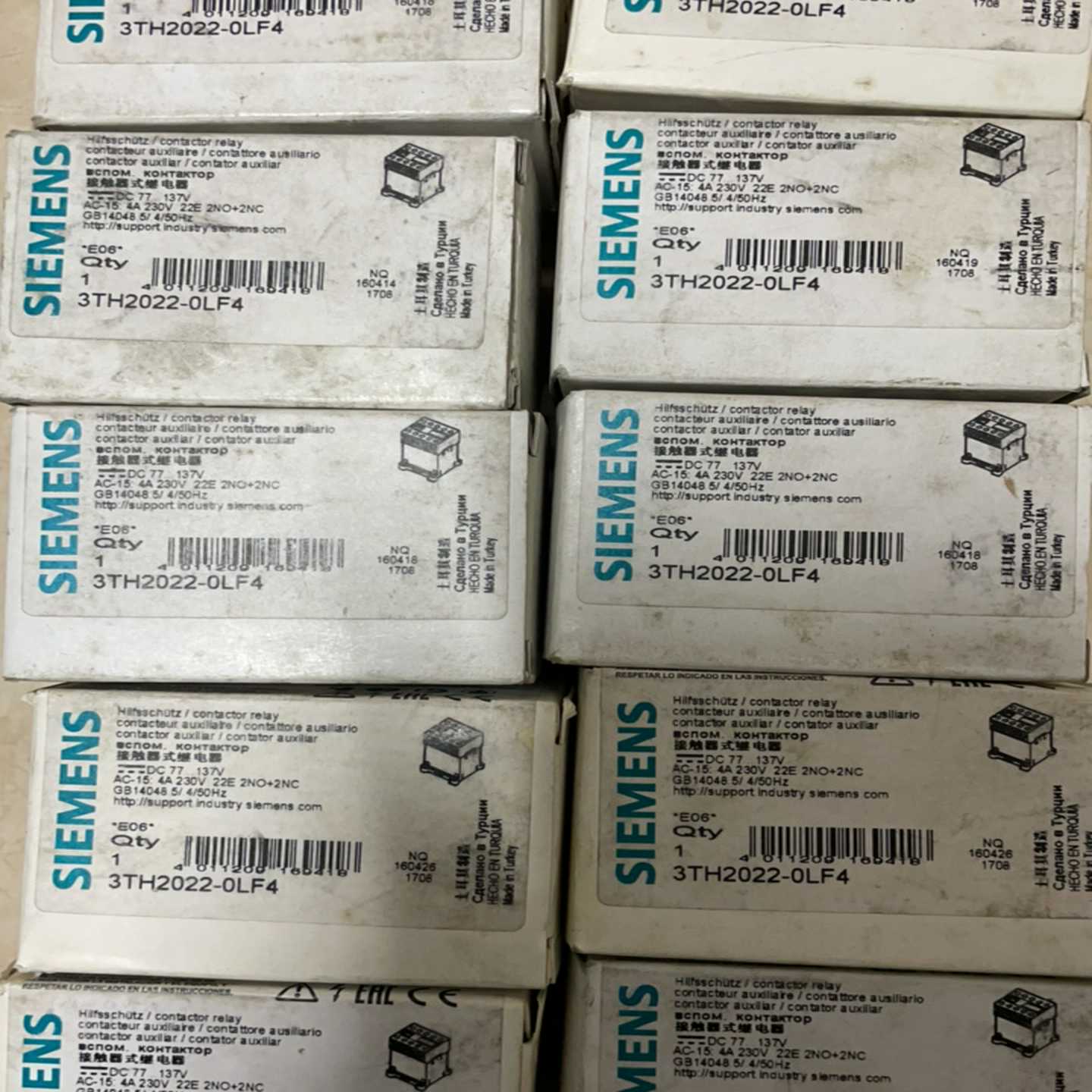 继电器高铁专用3TH2022-0LF4DC77-1询价