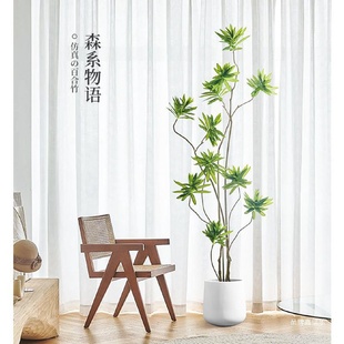 饰花摆件假盆栽绢花雏菊 花假花百合竹摆设客厅大型绿植室内轻奢装