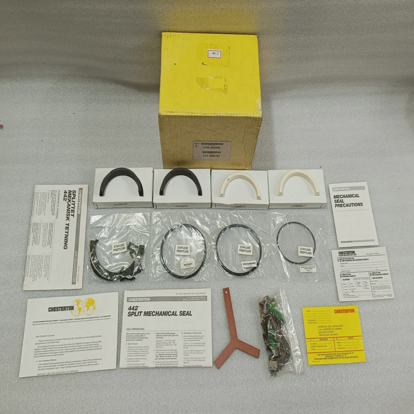 Chesterton442SplitMech.SealKit90mmShaftCR/CBEPDMPa