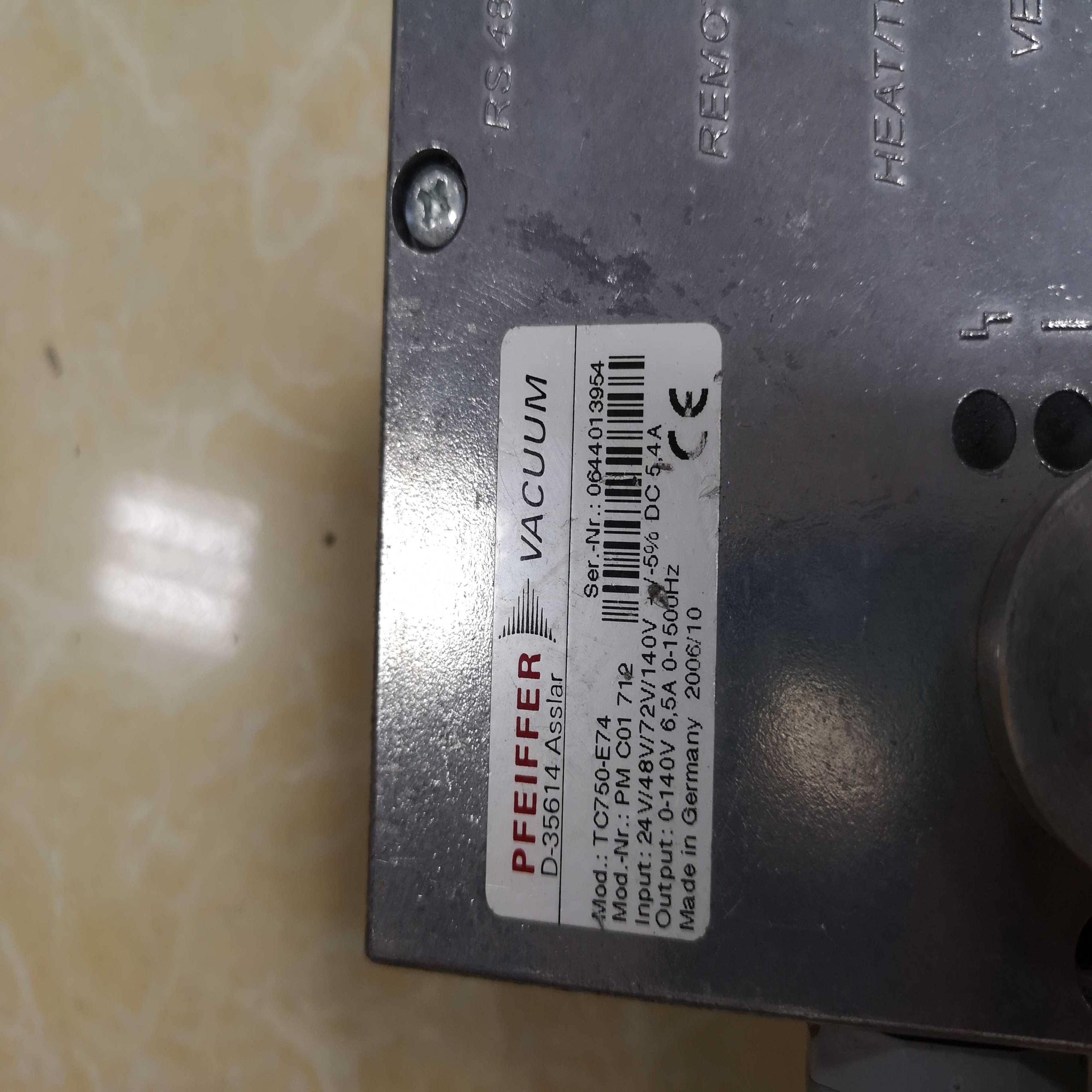 配件普发PFEIFFER  TC750-E74 分子泵控制器议价