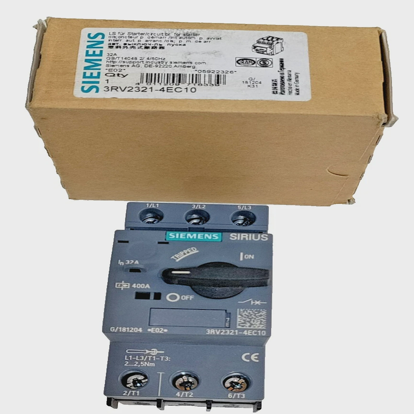 西门子Sirius3RV2321-4EC10MPCB27-32A