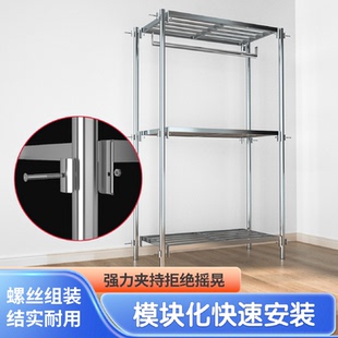 加高加厚简易衣柜钢架全挂衣橱耐用布衣柜 衣柜不锈钢卧室家用组装