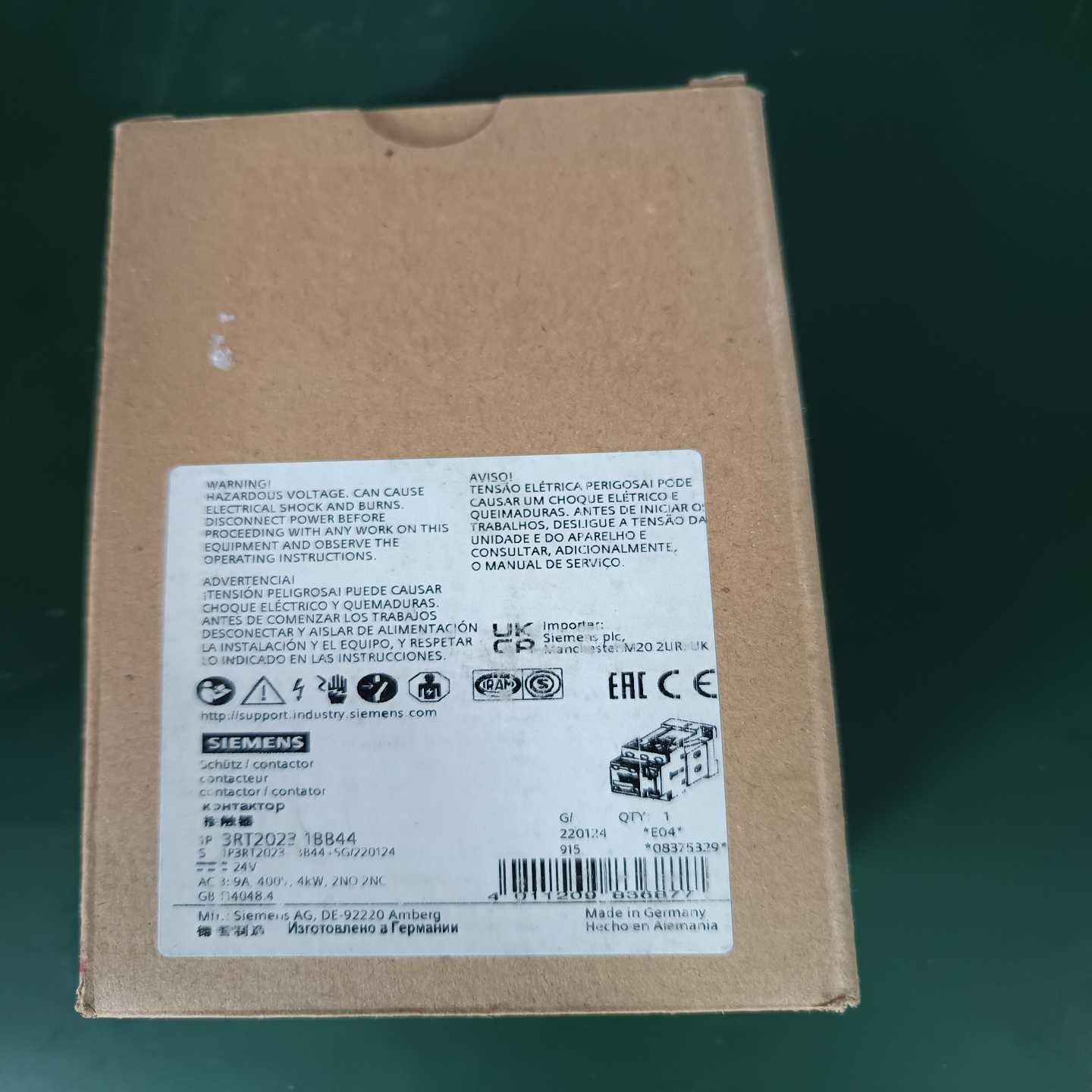 西门子接触器3RT2023-1BB44，全新原装，德国制-议价