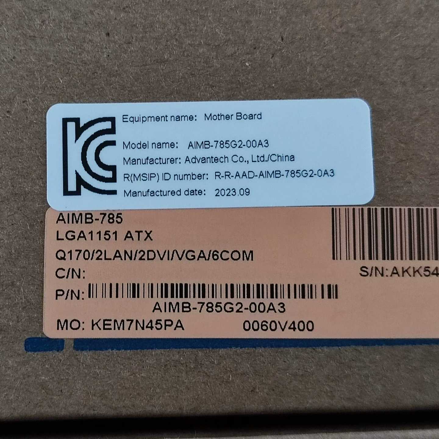 研华AIMB-785G2-00A3 主板 LGA1151 6[浩蓉商户]