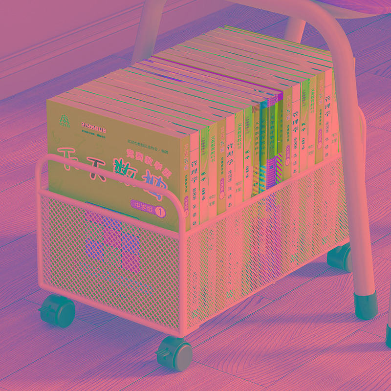 学生教室用大容量装书收纳箱高中生桌下放书带轮课桌旁书包置