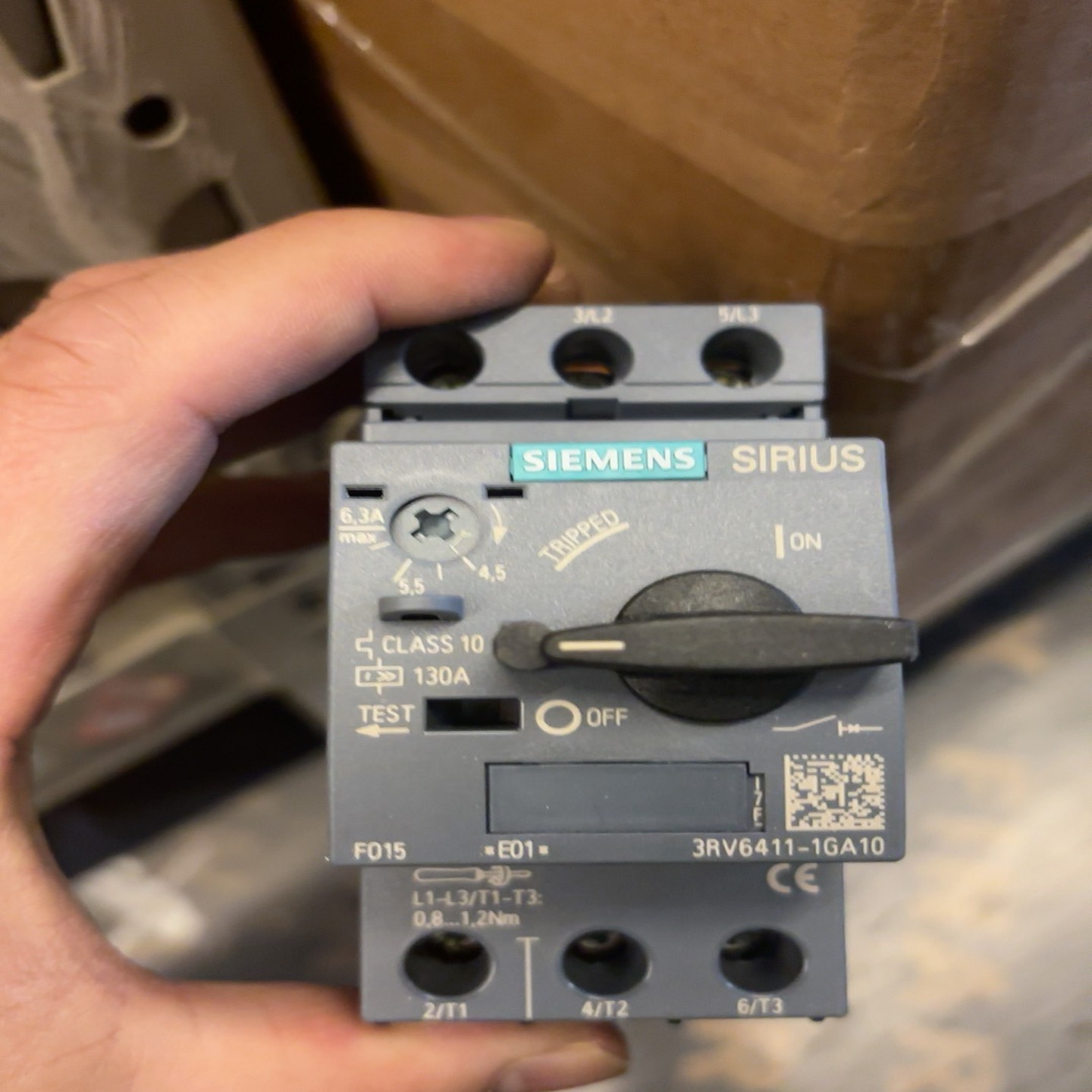 询价塑壳式断路器3RV6411-1GA104.5-6.3