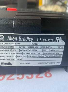 AB罗克韦尔全新MPL-A1520U-VJ74AA伺服电--议价商品