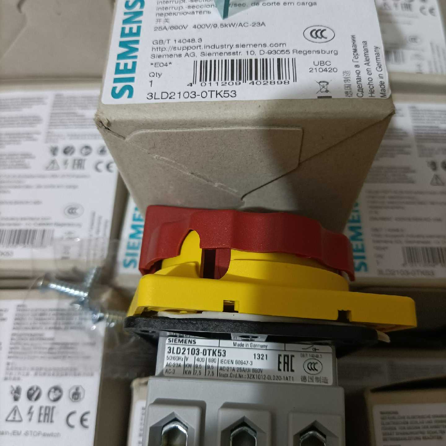 配件3LD2103-0TK53西门子开关全新原装现货包邮议价