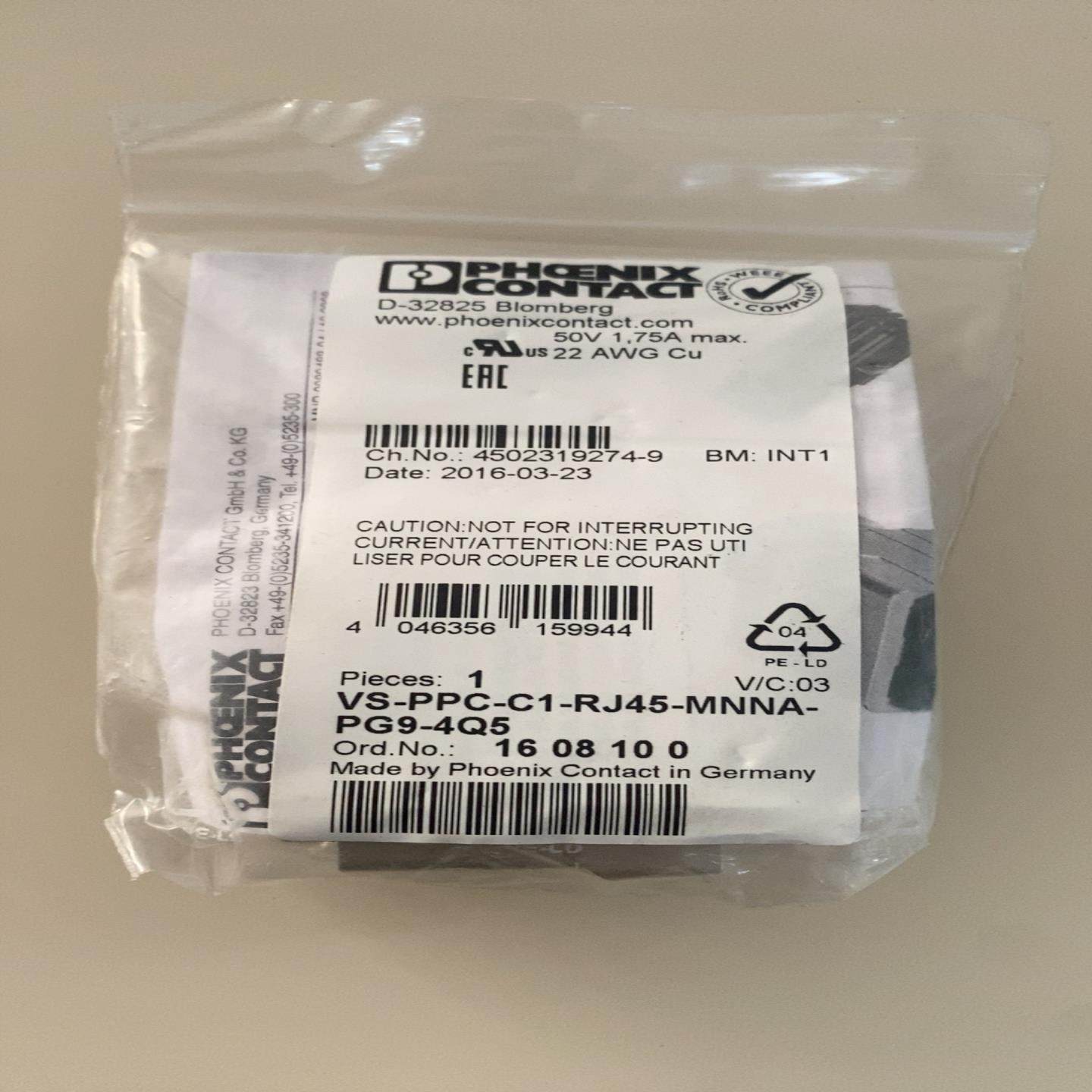 询价拍~VS-PPC-C1-RJ45-MNNA-PG9-4Q5