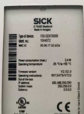 【星慕电子】西克安全继电器FX0-GENT00000订货号1044072