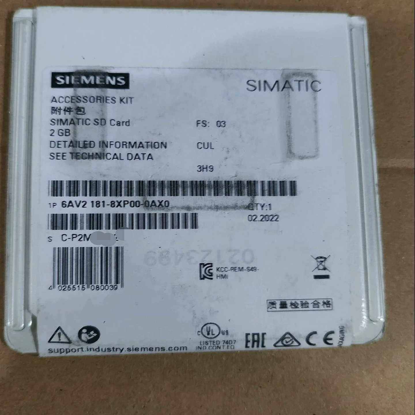 6AV2 181-8XP00-0AX0，西门子记忆卡2GB，~议价