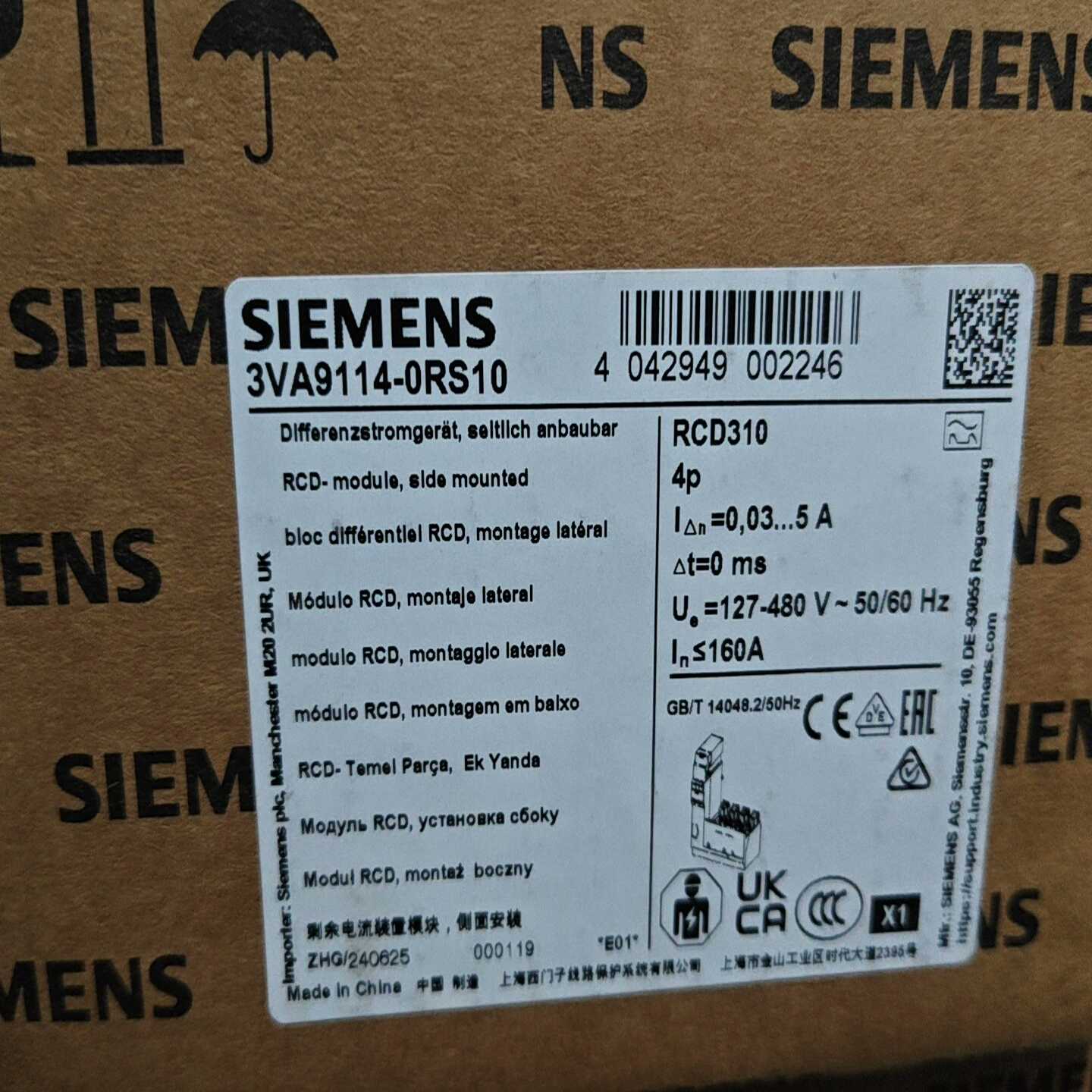 【议价】断路器3VA1163-4ED42-0AA03V适用