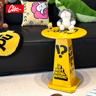 CLSC边几创意茶几小户型客厅沙发可移动铁艺茶几置物架多巴胺角几