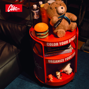 CLSC可移动沙发边几小推车置物架客厅铁艺创意收纳零食绿植置物架