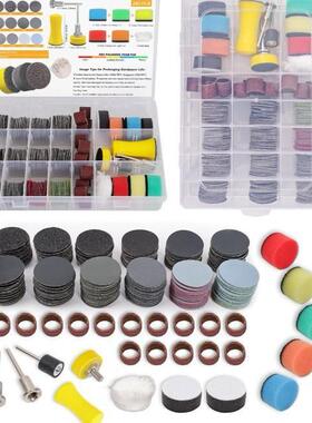 1英寸干湿砂磨盘用于Dremel砂钻头钩环砂纸60-10000粒度旋转268件