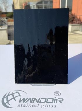 【厂家直销】纯黑色热熔玻璃 教堂装饰艺术玻璃COE85 【B00】
