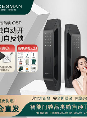 德施曼Q5P指纹锁家用密码锁电子锁霸王天地钩智能锁王力智能门锁