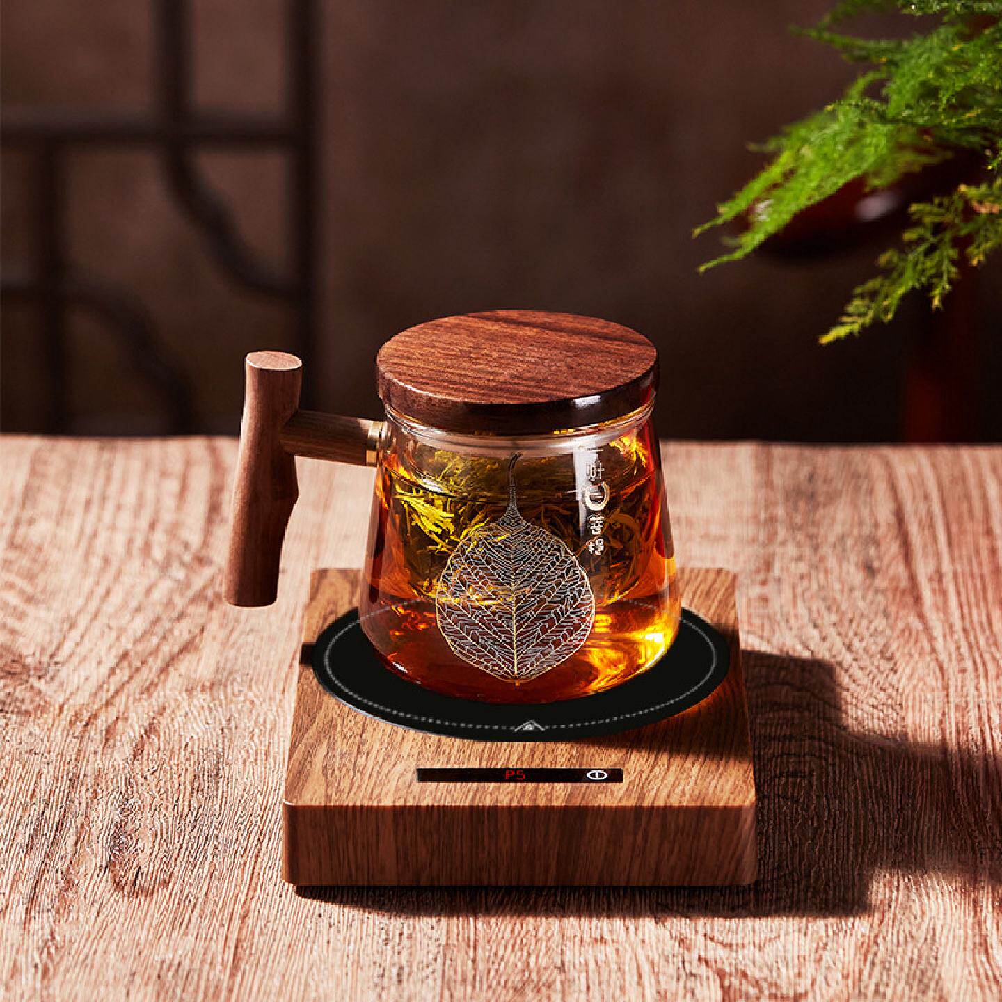 杯垫可调温100度办公室恒温暖暖杯底座煮茶水加热牛奶咖啡保温碟