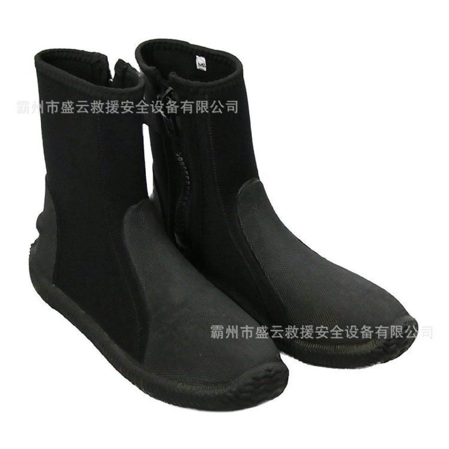 高帮水域救援靴水陆两用应急防护靴氯丁橡胶潜水鞋防汛激流救生鞋