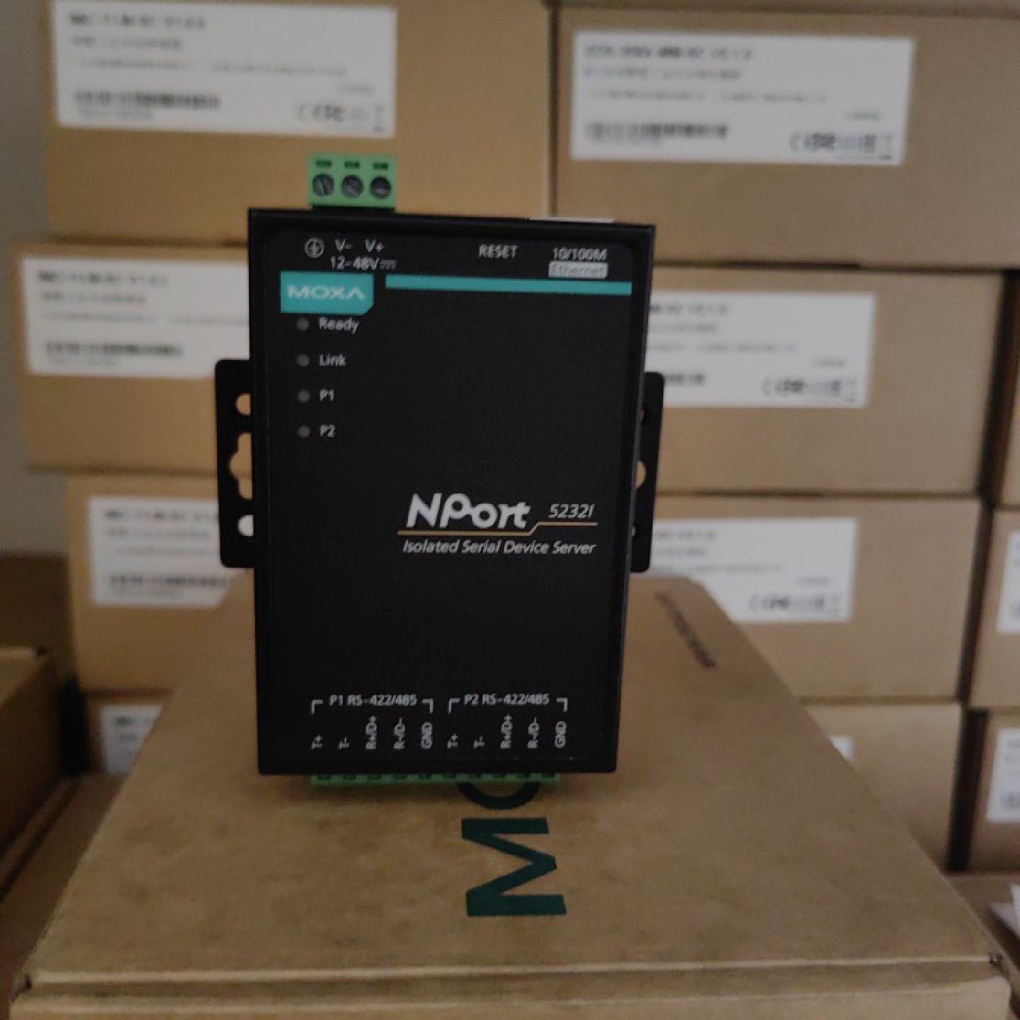 议价全新 NPORT 5232I-T MOXA 2口串口伺服器 宽温 现货 特价活动