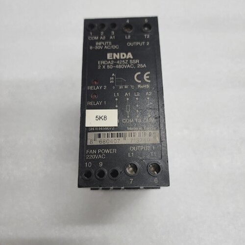 ENDA ERDA2425Z SSR SOLID STATE RELAY 2X50480VAC 25A