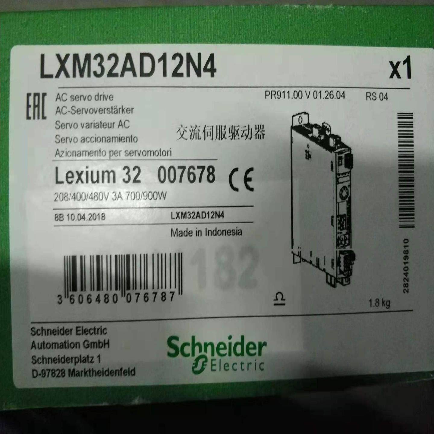 Schneider伺服驱动器LXM32MD30M2 LXM32MD18M2