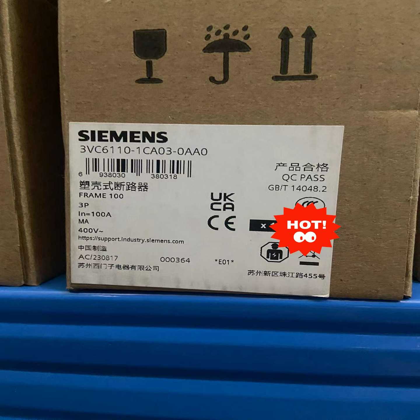 【议价】3VC6110-1CA03-0AA0塑壳断路器