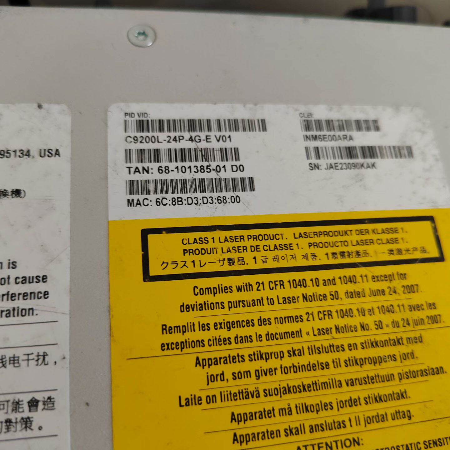 C9200L-24P-4G-E/-A 原装二手到几台,需要--议价商品