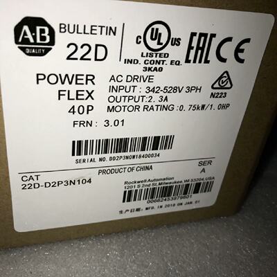 询价-AB变频器22DD2P3N10422bd2p3n10