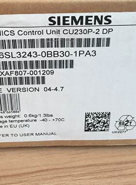 议价原装现货西门子6SL3243-0BB30-1PA3G120P变频器控制单元CU230