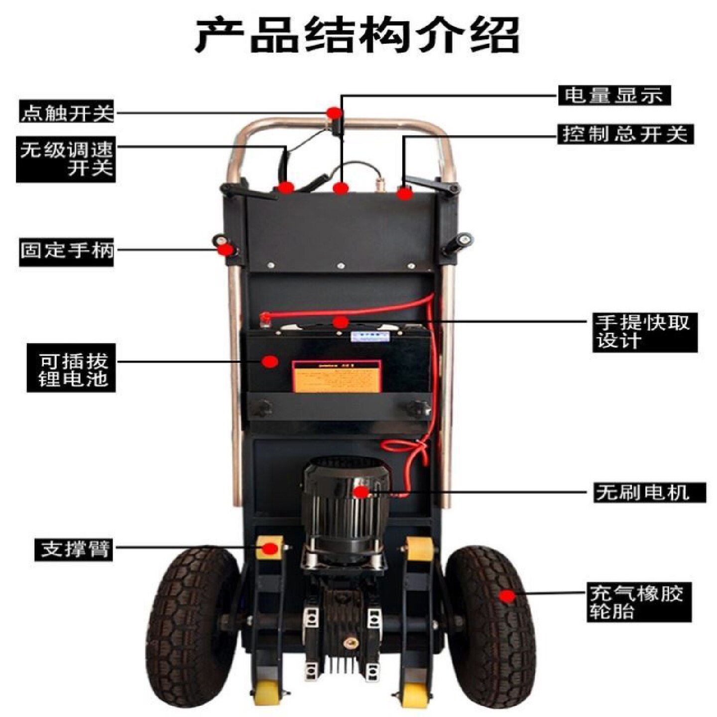 爬楼神器电动搬运车载物楼梯车载重拉货家电建材静音可折叠爬楼车