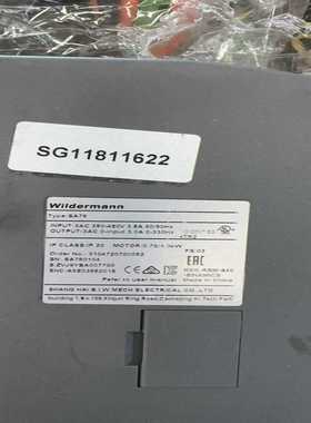 Wildermann威德曼伺服驱动器SA78，型号SA780--议价商品