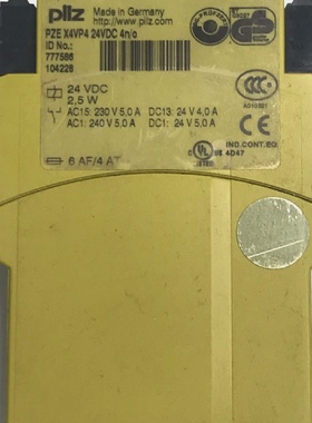Pilz X4VP4 24VDC 4no Safety Relay 777586