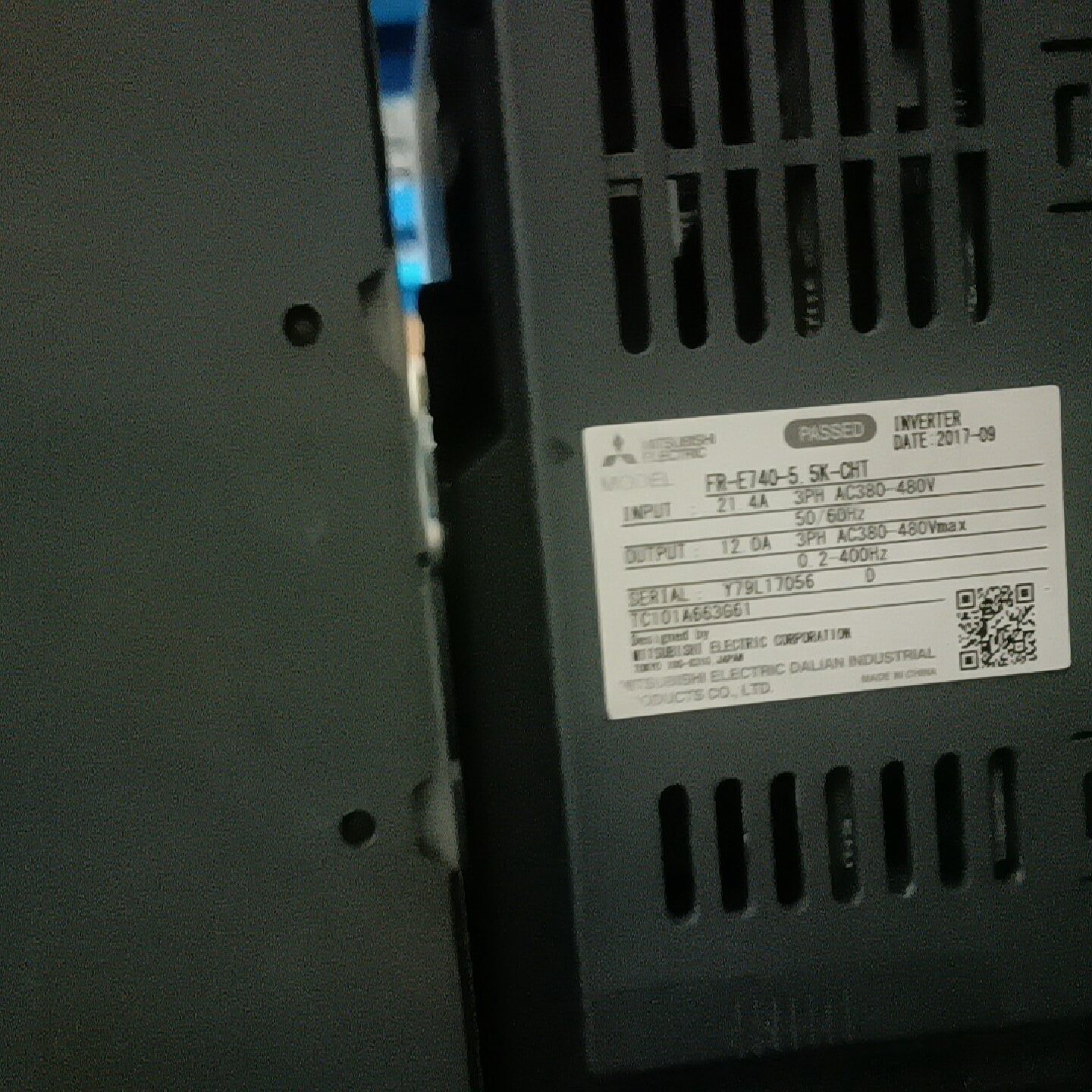 三菱E700变频器FR-E740-5.5K-CHT实物实拍,--议价商品
