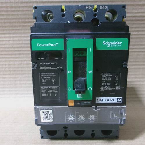 NEW Square D HGM HGM36060U33X 3 Pole 60 Amp 600V Circuit Bre