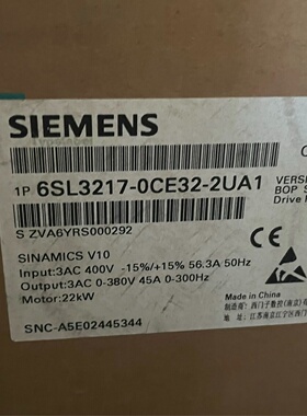 全新西门子6SL32170CE322UA1变频器SIN议价