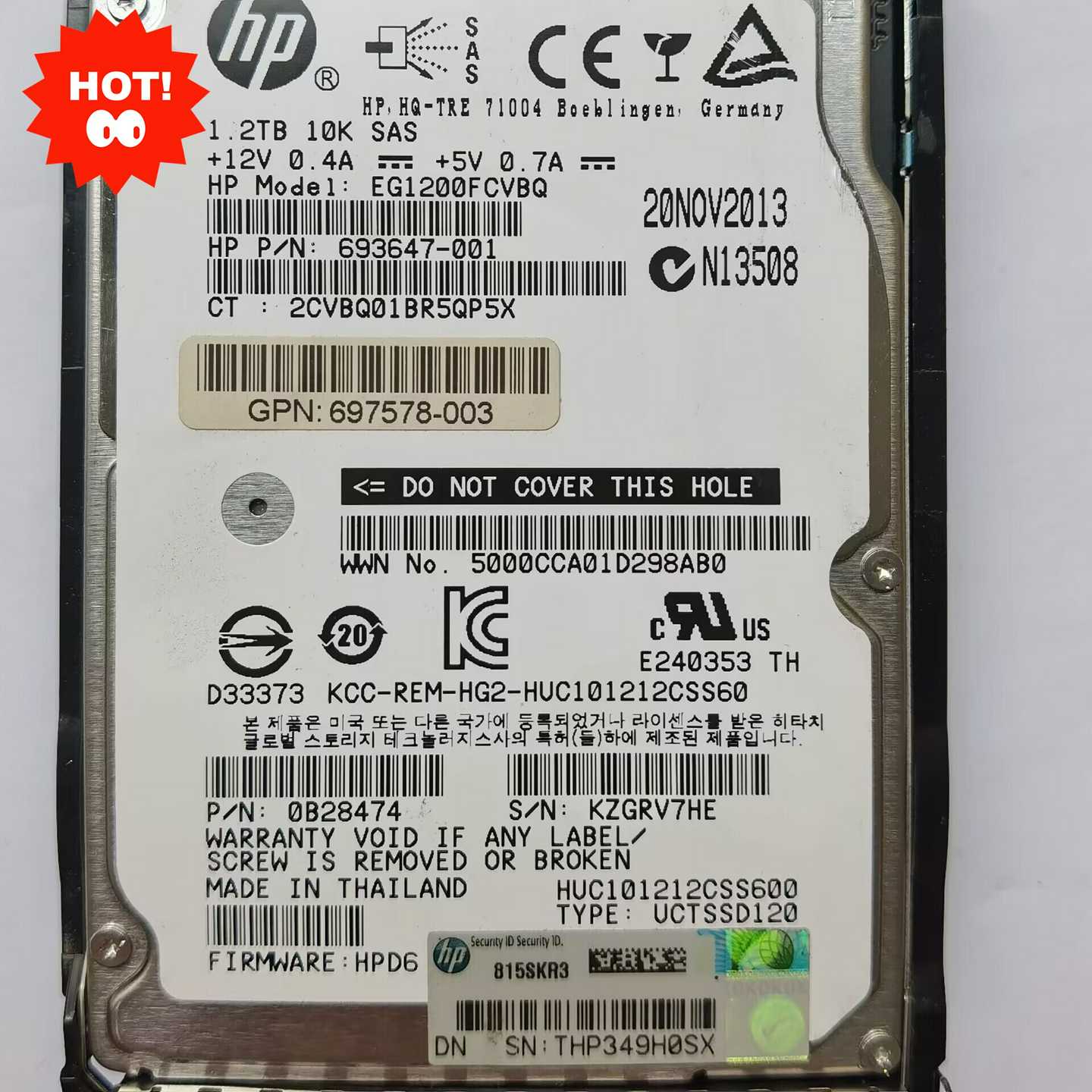 HP/惠普原装697631-0011.2Tsas2.--议价商品